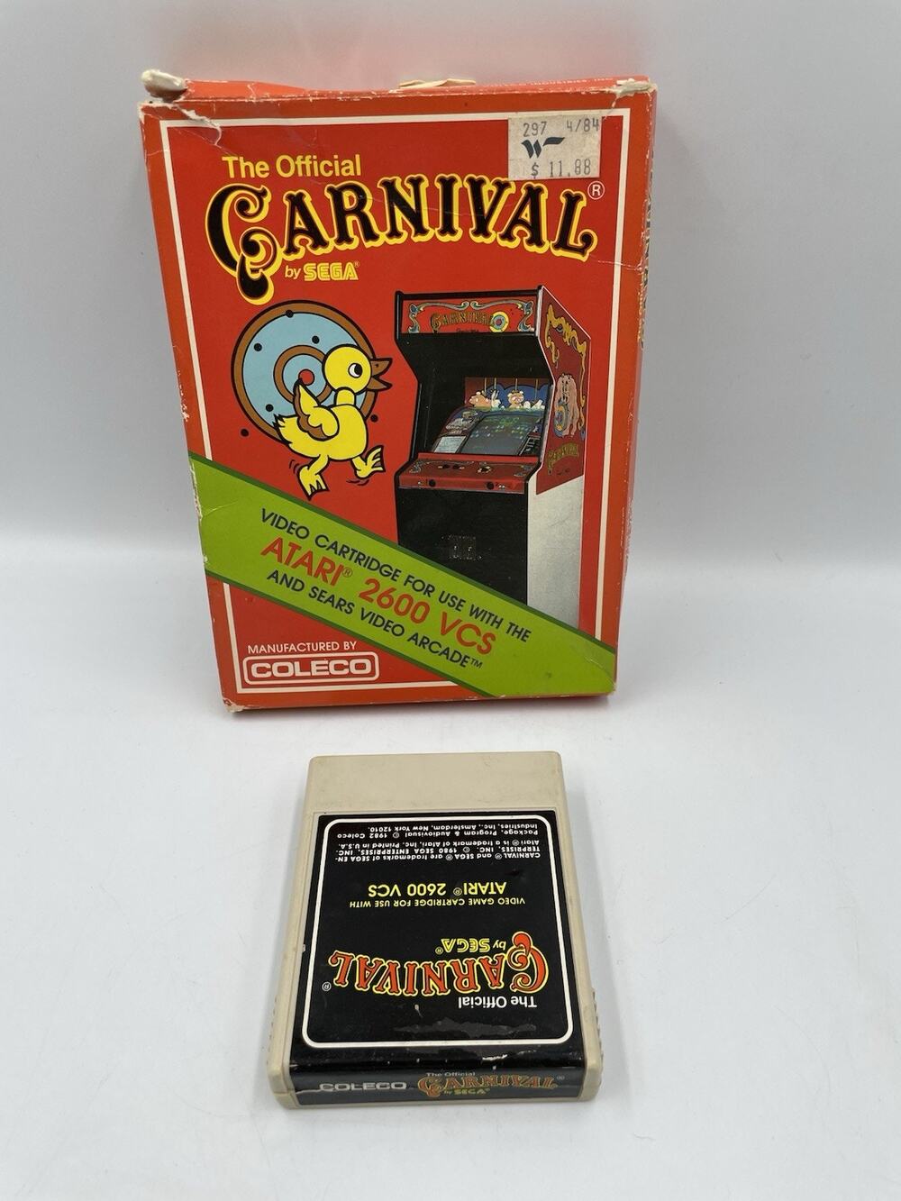Carnival (ATARI 2600 VSC, 1982) Cartridge & Box SEGA, Tested